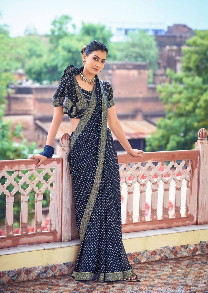 lt saree kashvi creation yamuna Moss candy graceful print saree catalog