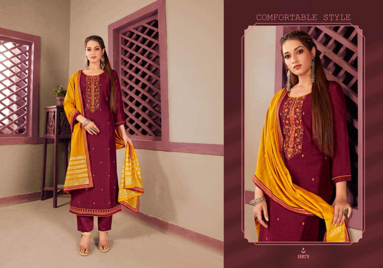 panch ratna mayuri silk attractive salwar suit catalog