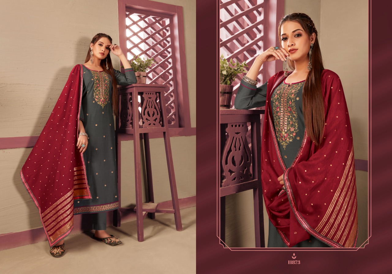 panch ratna mayuri silk attractive salwar suit catalog