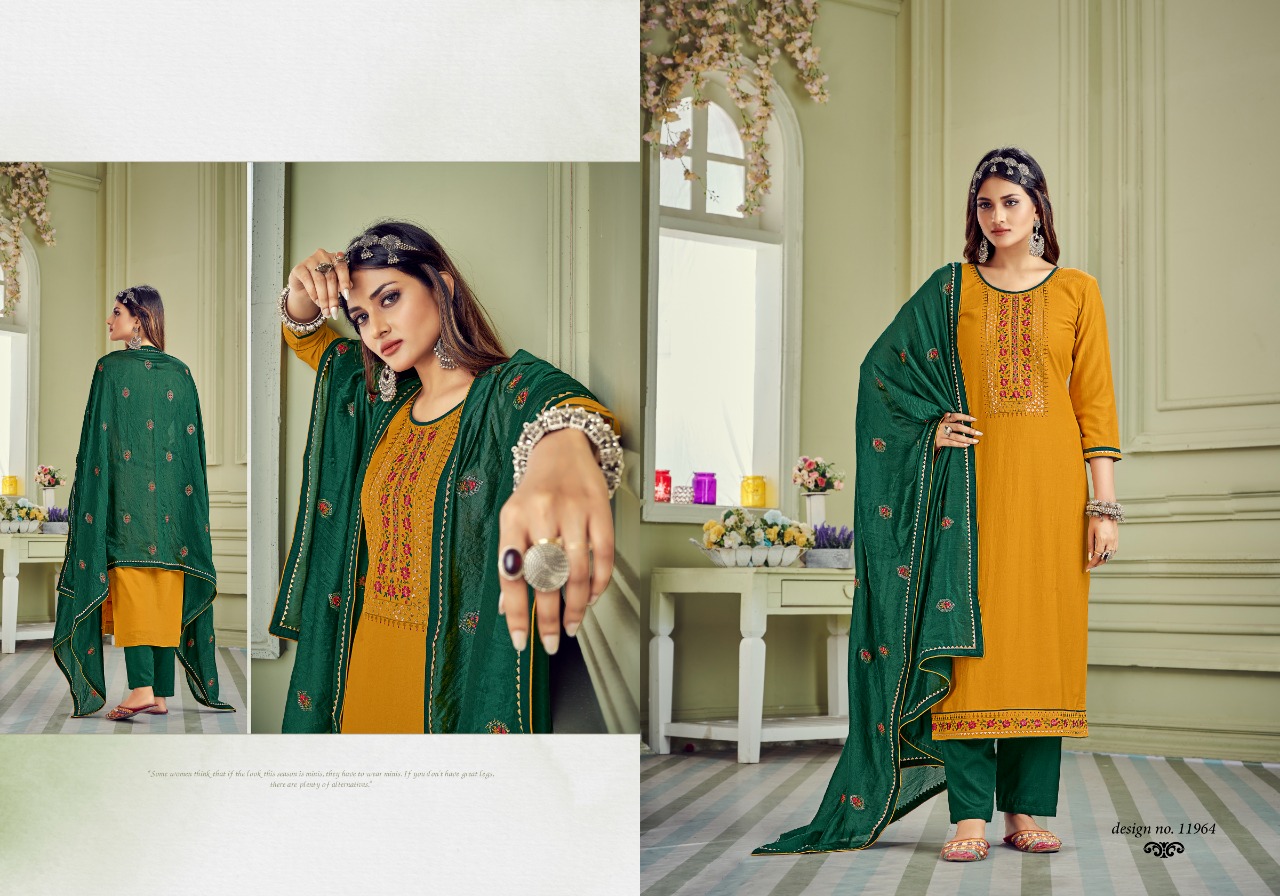 panch ratna rangrej parampara silk elegant style salwar suit catalog