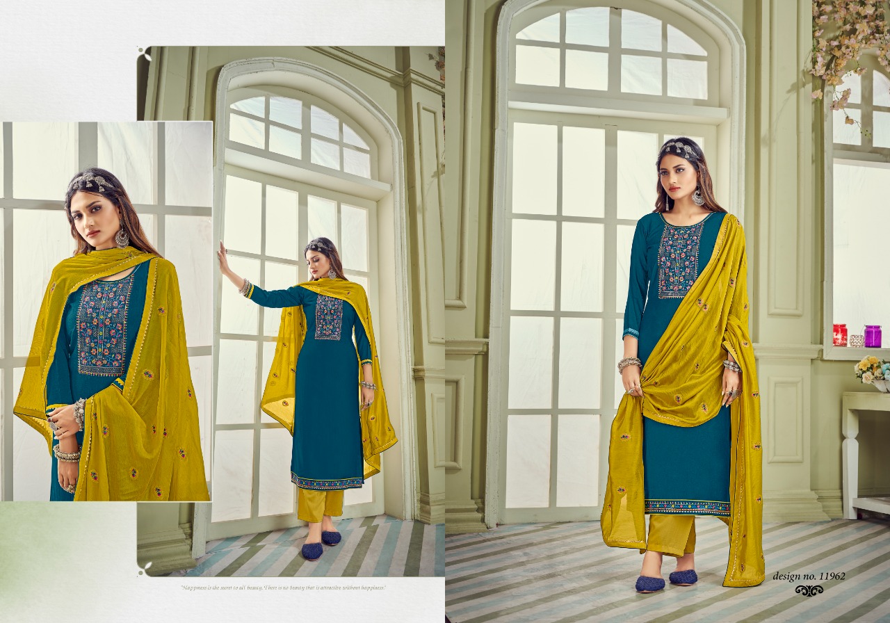 panch ratna rangrej parampara silk elegant style salwar suit catalog