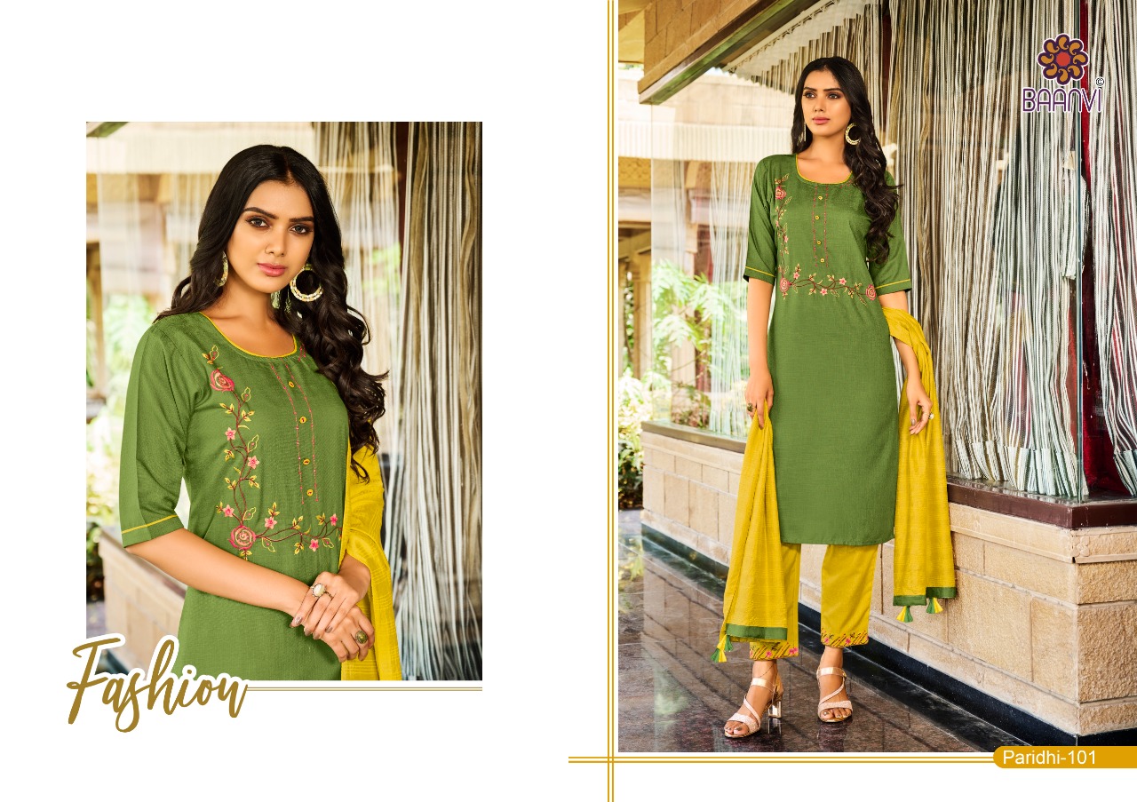 r studio Baanvi paridhi vol 1 cotton regal look top bottom with dupatta catalog