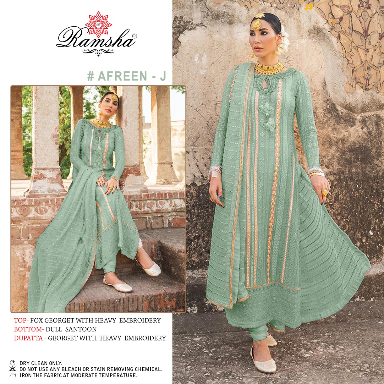 Ramsha RAMSHA AFREEN J Salwar Kameez Georgette Singles