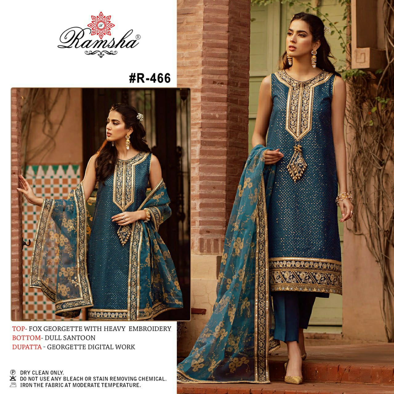 ramsha ramsha r-466 georget catchy look salwar suit single