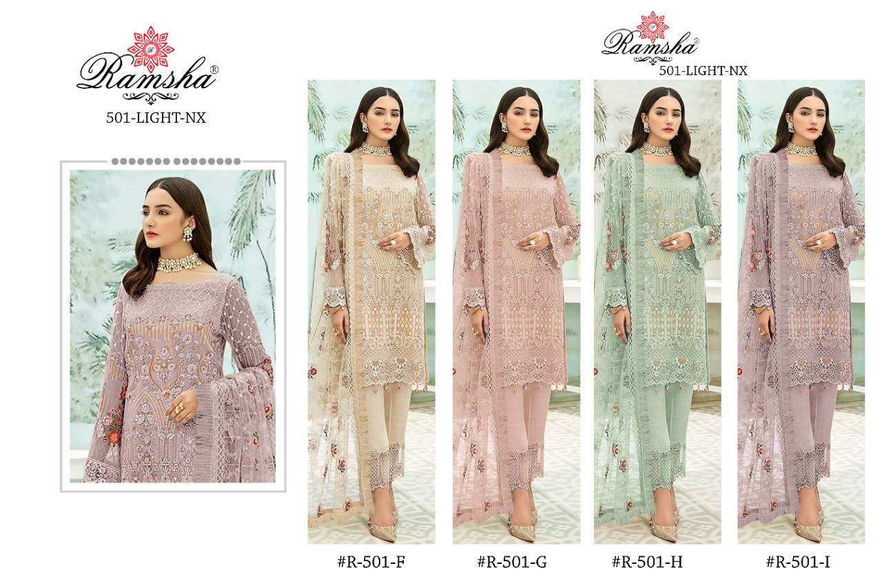 ramsha ramsha r 501 nx georgette catchy look salwar suit catalog