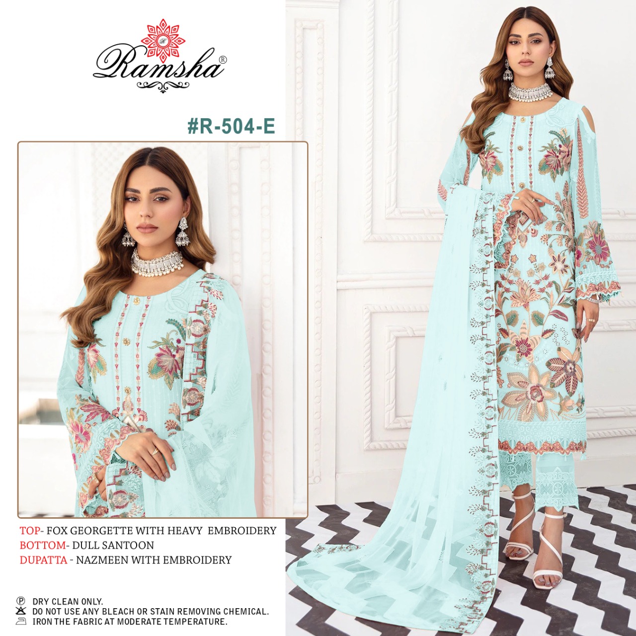 ramsha ramsha r 504 georgette regal look salwar suit catalog