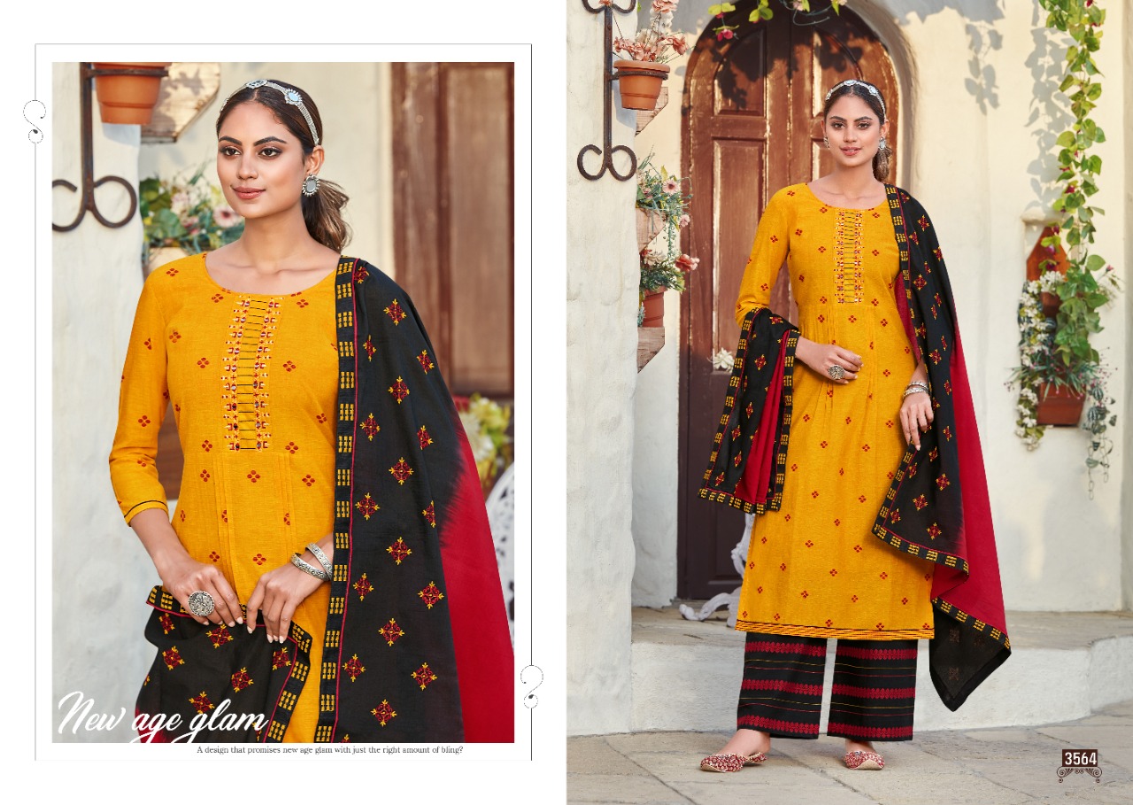 rangoon tasveer cotton attractive top bottom with dupatta catalog