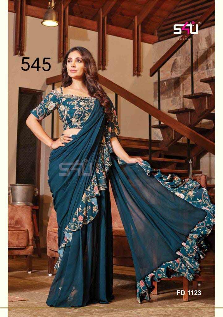 s4u 545 fancy gorgeous look indo western size set