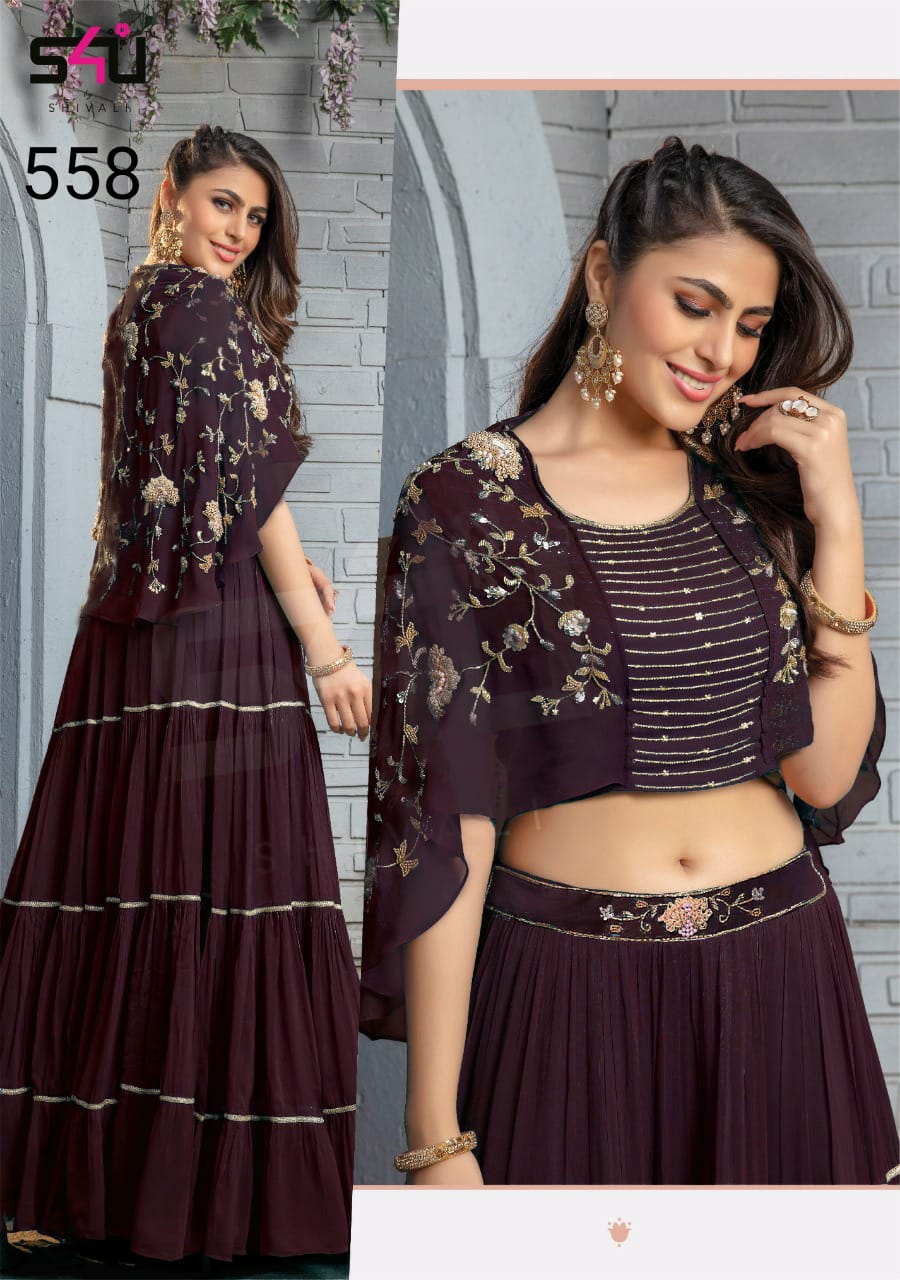 s4u 558 fancy  catchy look indo western size set