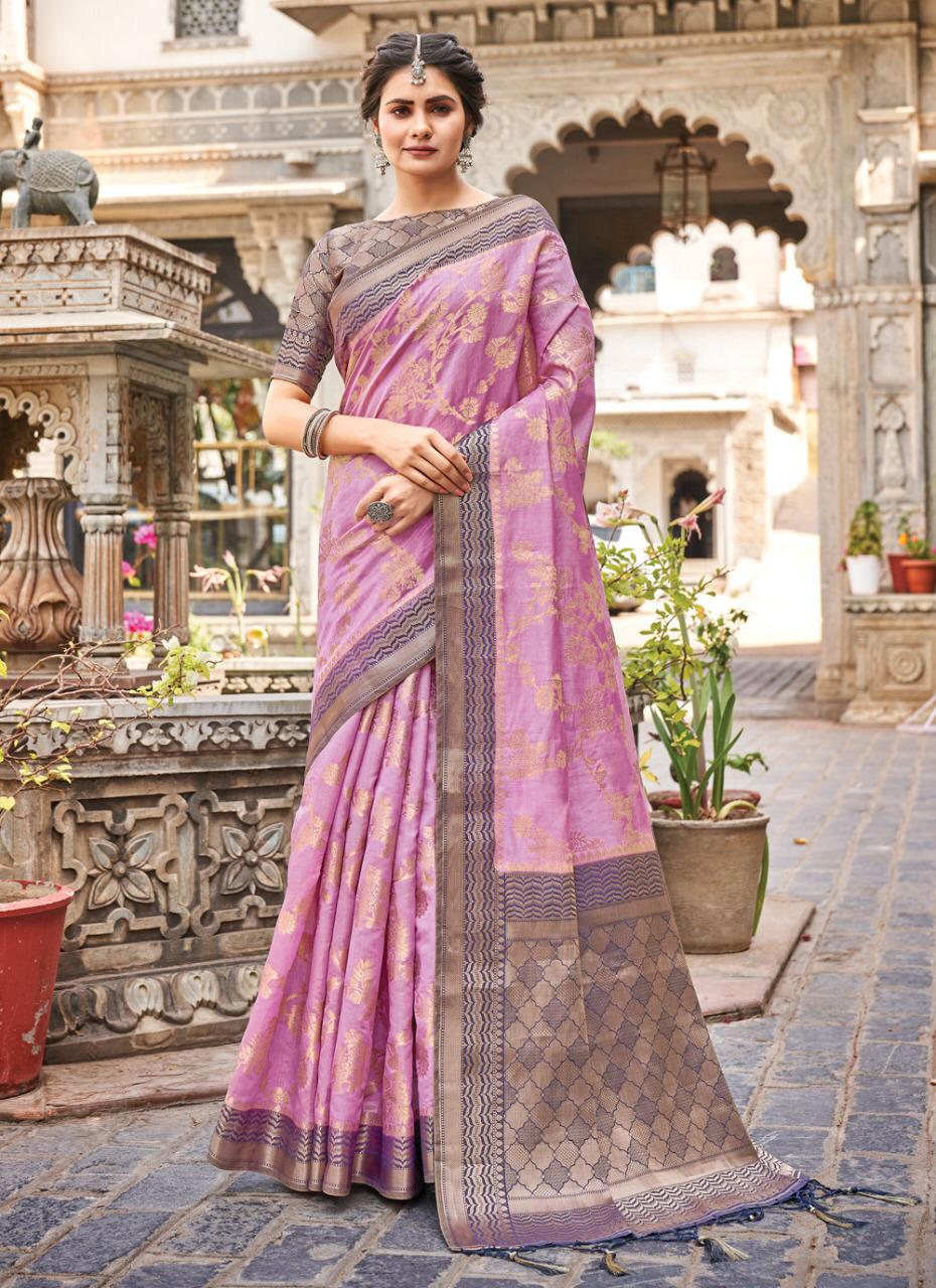 sangam print alekha silk gorgeous look saree catalog