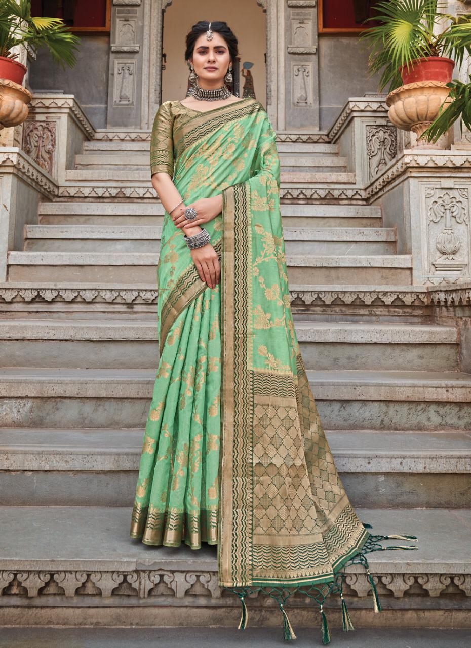 sangam print alekha silk gorgeous look saree catalog