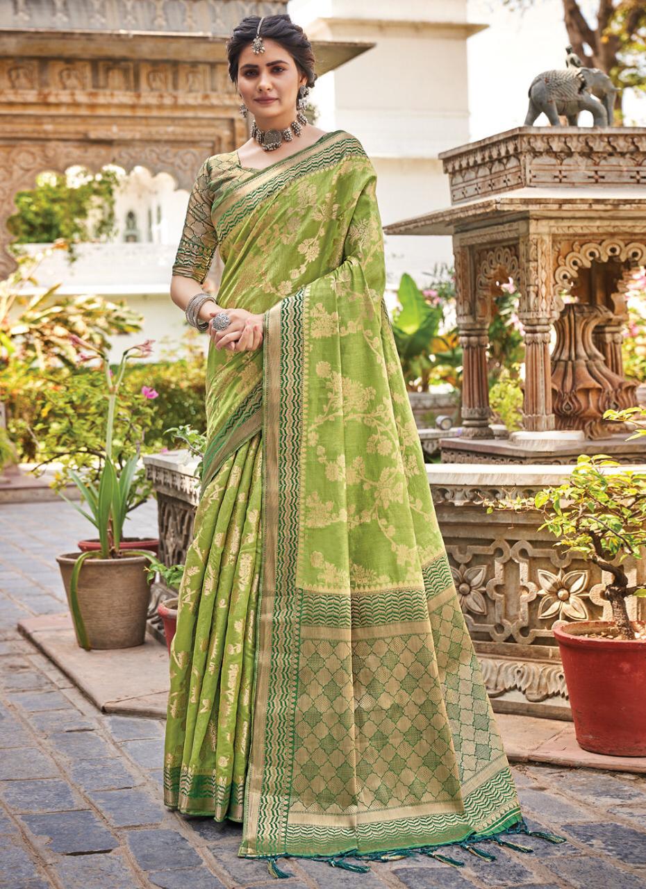 sangam print alekha silk gorgeous look saree catalog