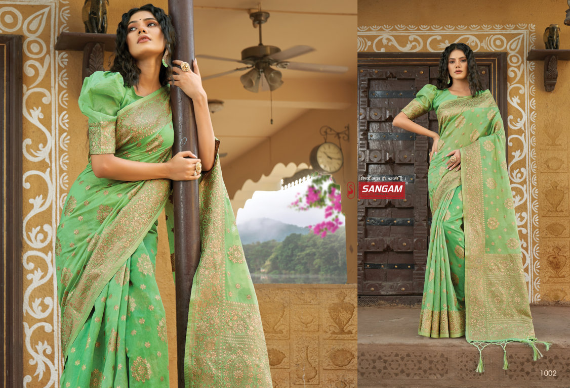 sangam print hastkala cotton authentic fabric saree catalog