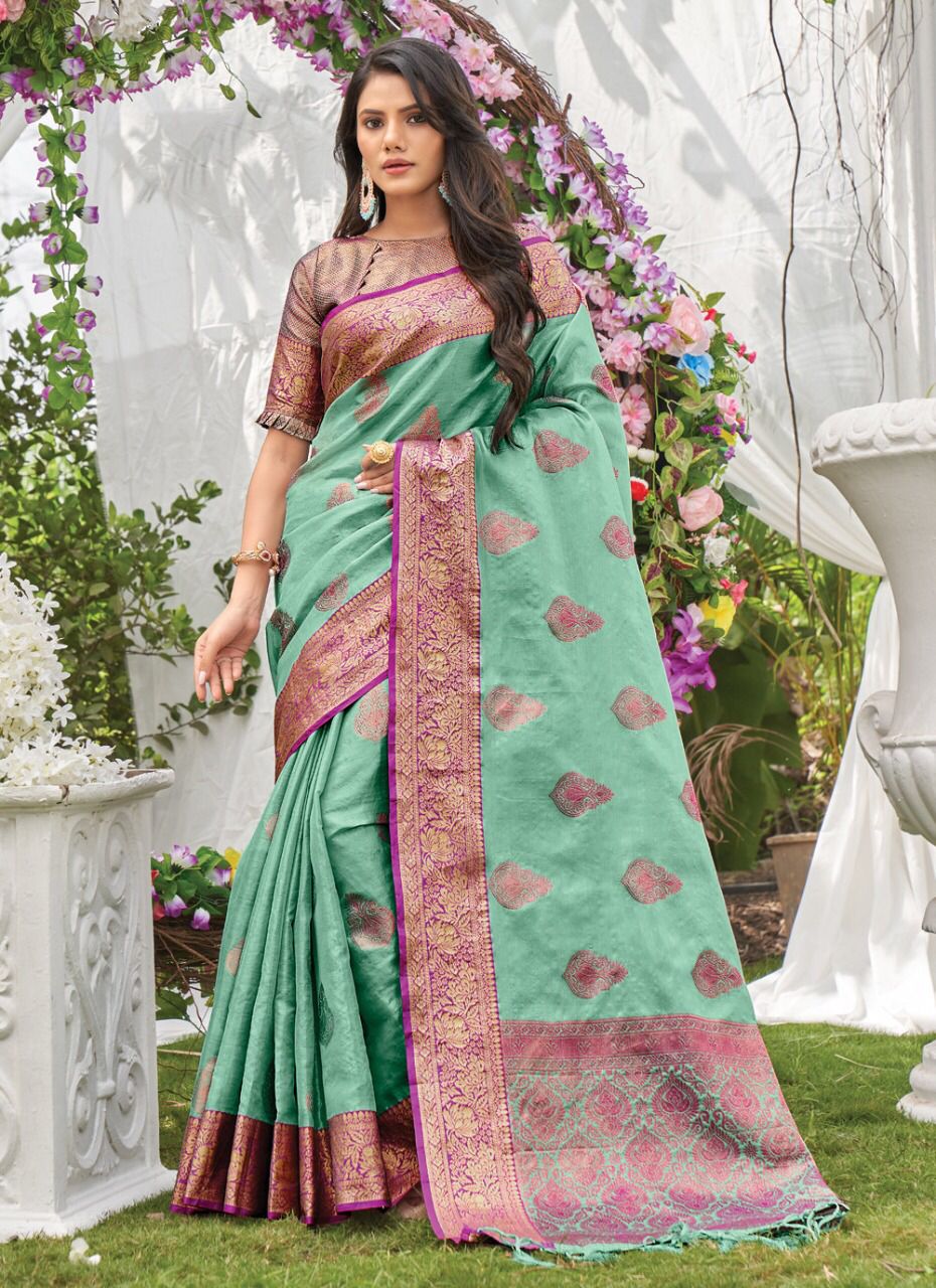 sangam print jugnoo organza gorgeous look saree catalog