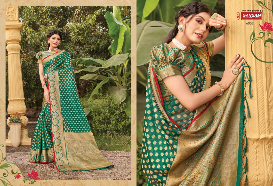 sangam print nakshtra organza gorgeous look saree catalog