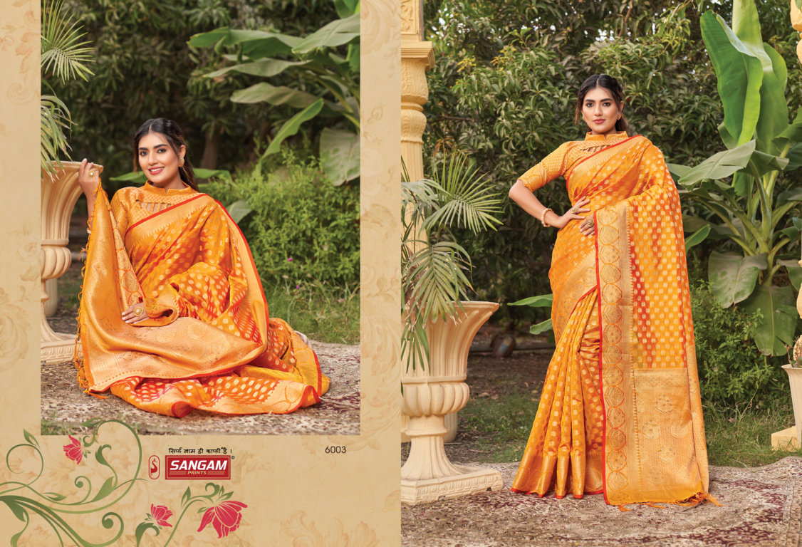 sangam print nakshtra organza gorgeous look saree catalog