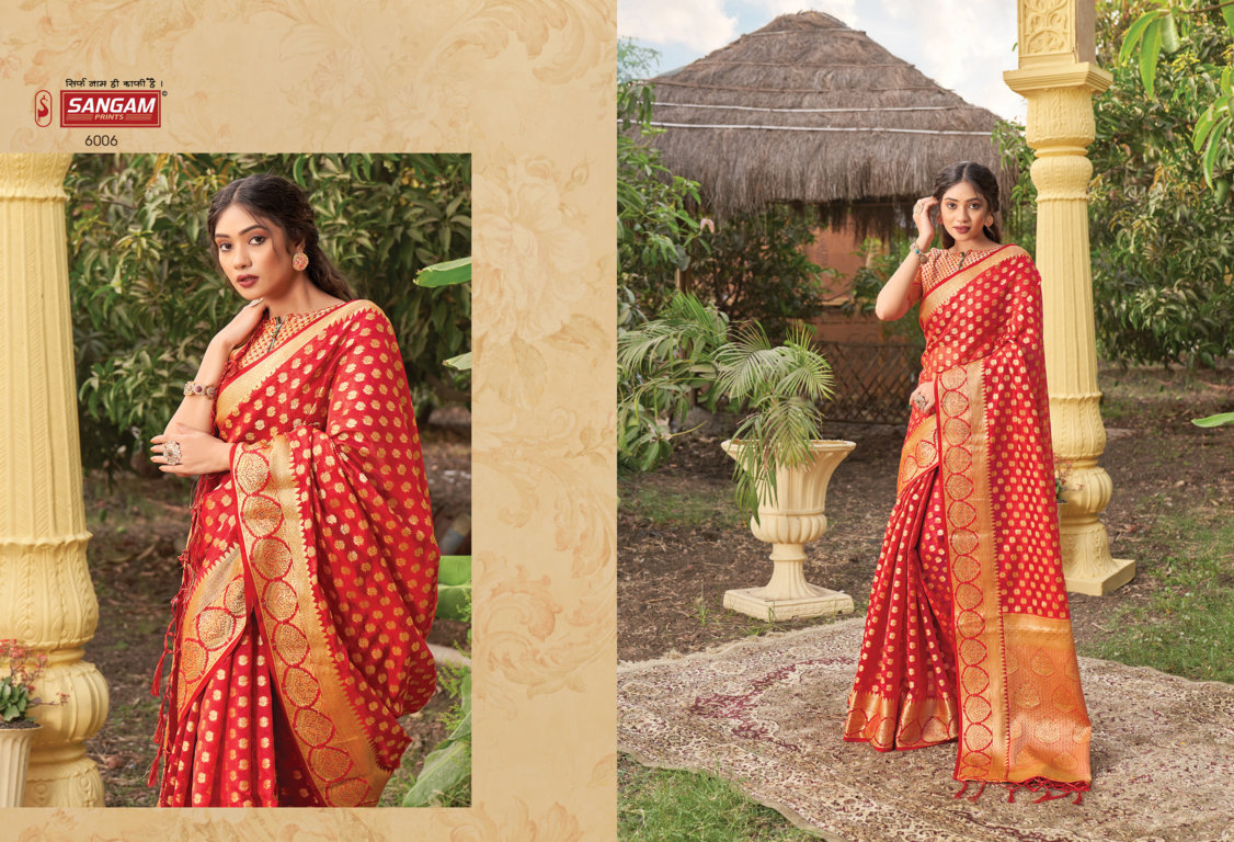 sangam print nakshtra organza gorgeous look saree catalog