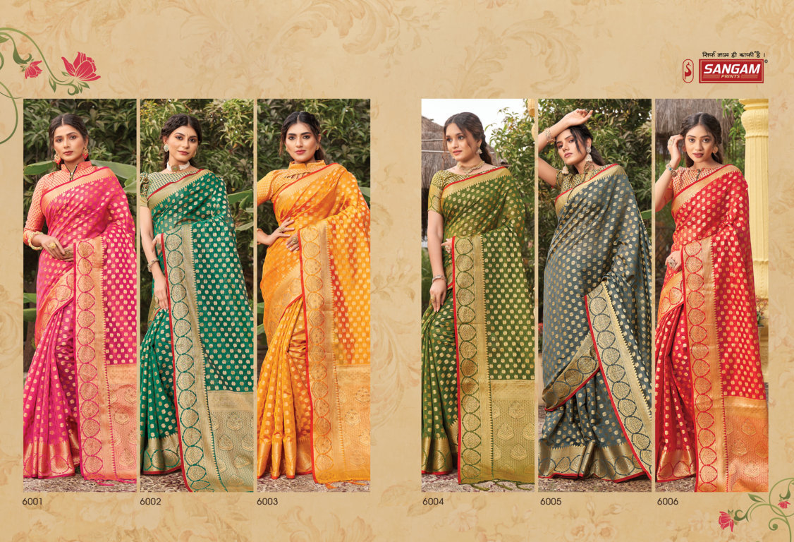 sangam print nakshtra organza gorgeous look saree catalog