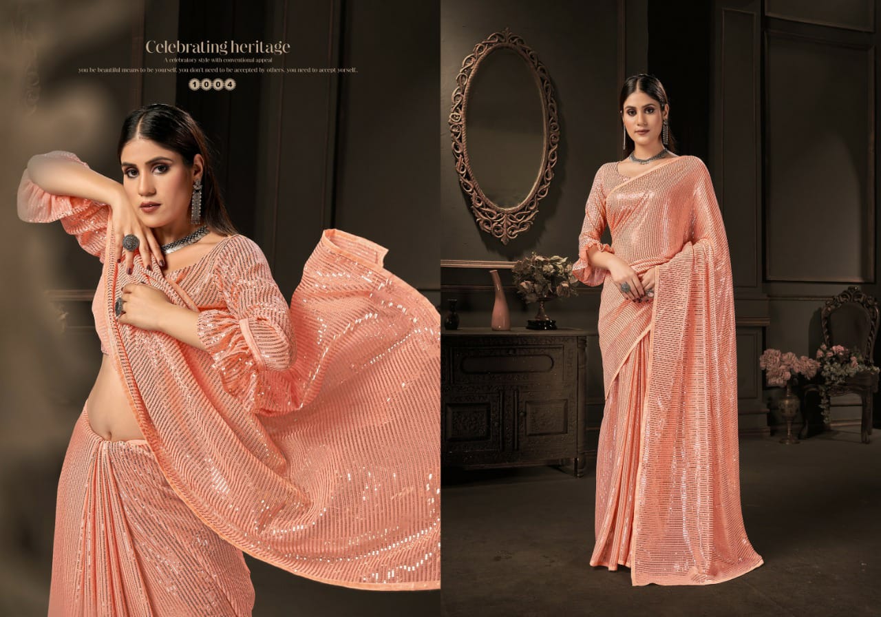 saroj saree chitchor vol 3 georgette gorgous look saree catalog