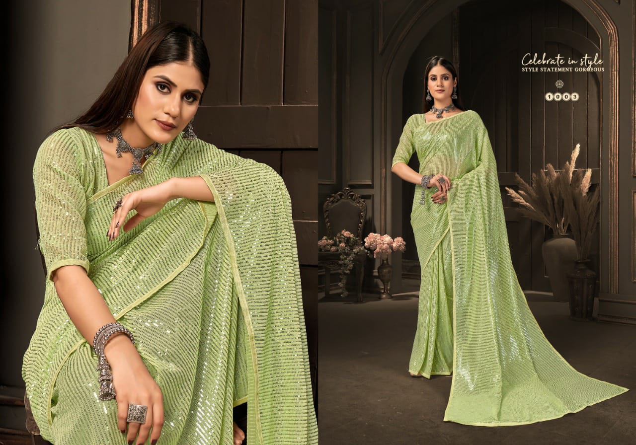 saroj saree chitchor vol 3 georgette gorgous look saree catalog