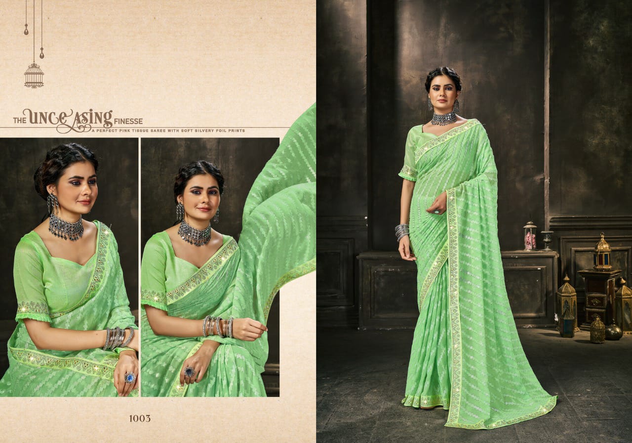 saroj saree laavnya georgette regal look saree catalog