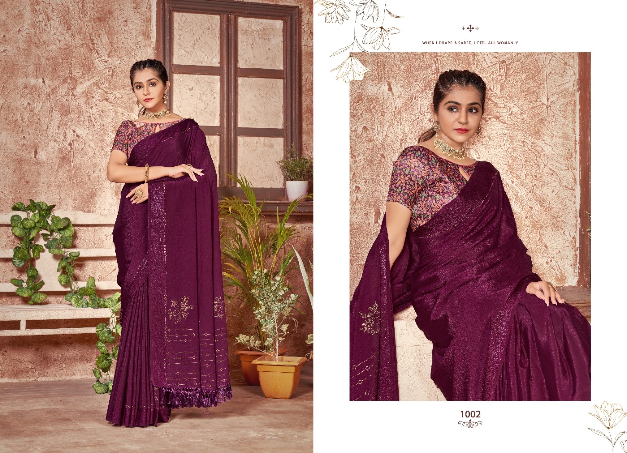 saroj saree Mantraa silk elegant look saree catalog