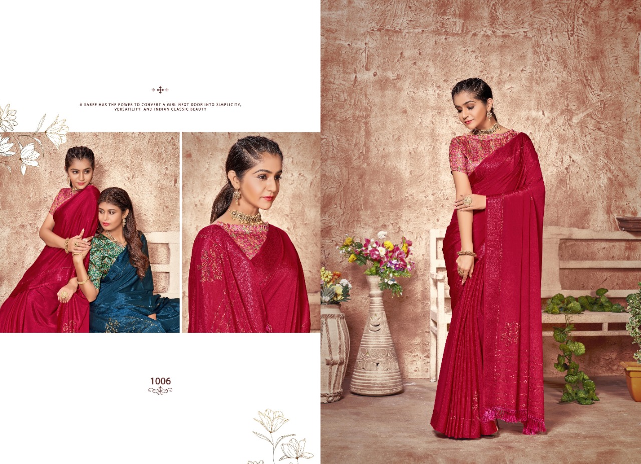 saroj saree Mantraa silk elegant look saree catalog