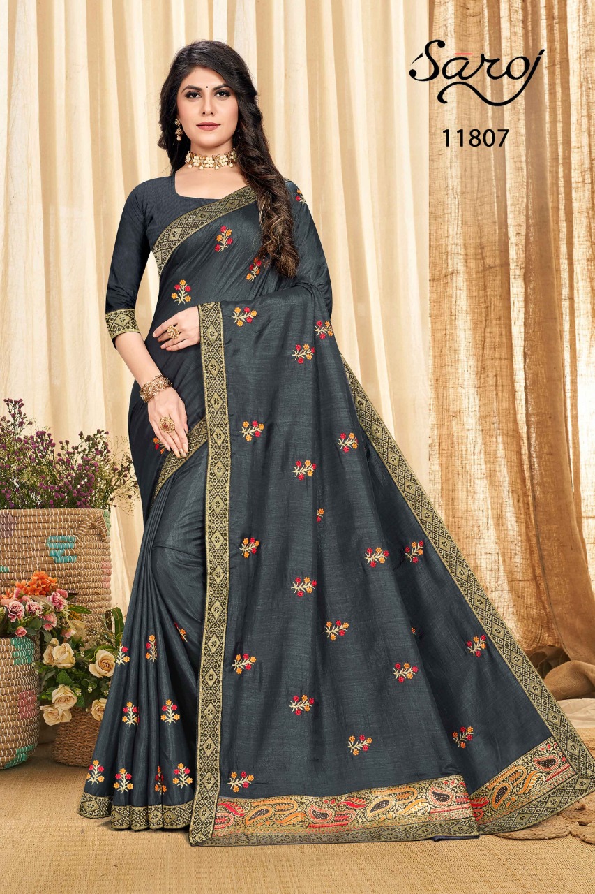 saroj saree samriddhi vol 1 silk regal look saree catalog