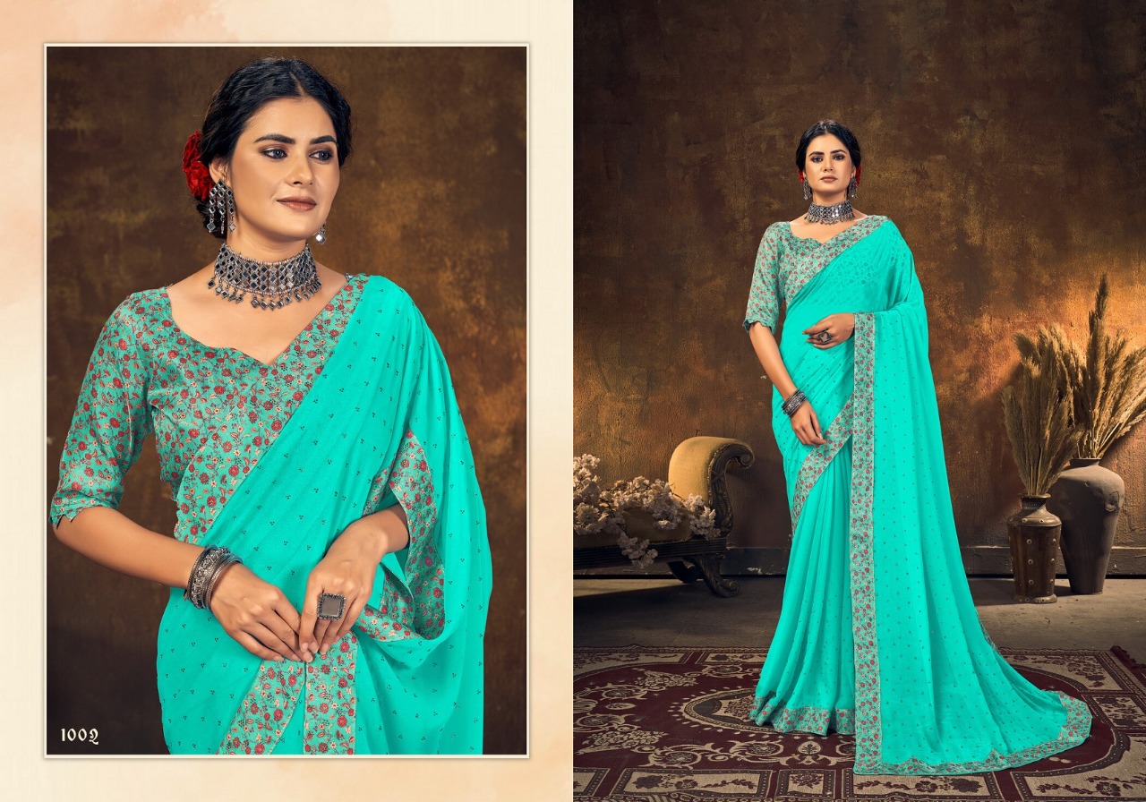 saroj saree ziyaa  georgette gorgeous look saree catalog