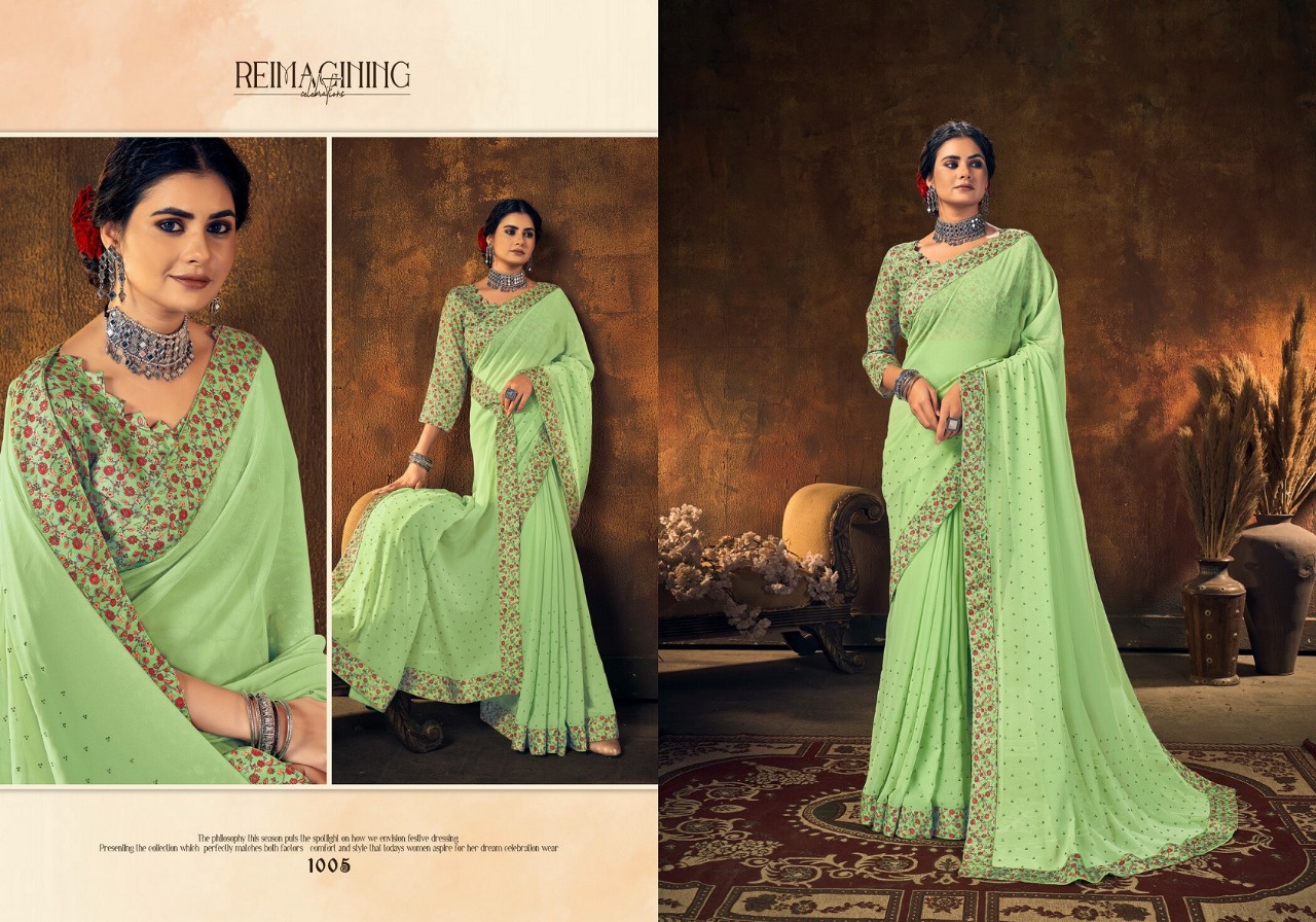 saroj saree ziyaa  georgette gorgeous look saree catalog