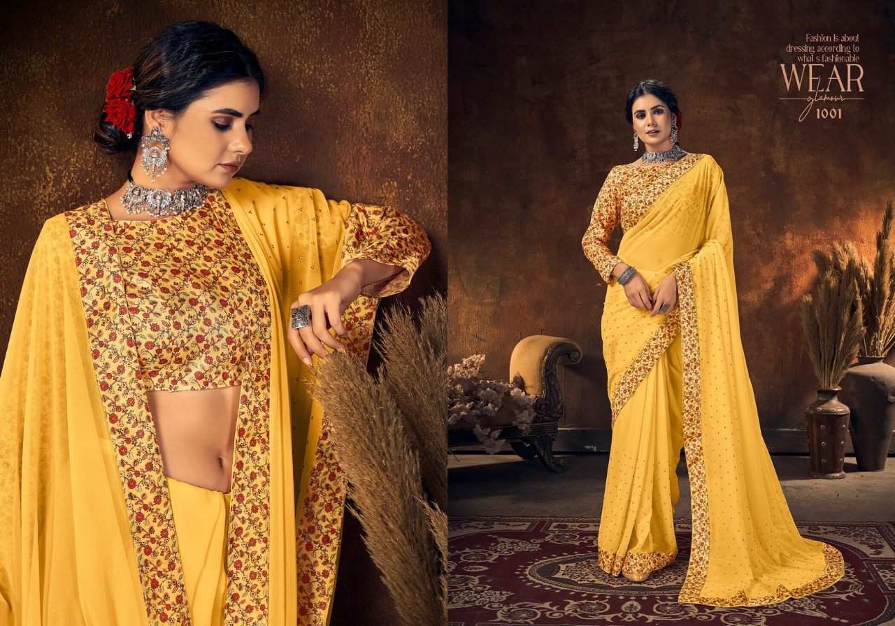 saroj saree ziyaa  georgette gorgeous look saree catalog