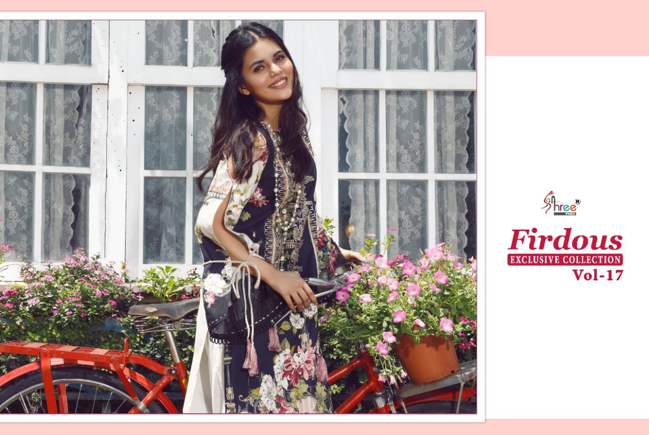 shree fab firdous exclusive collection vol 17  cotton attrective look salwar suit with cotton dupatta catalog