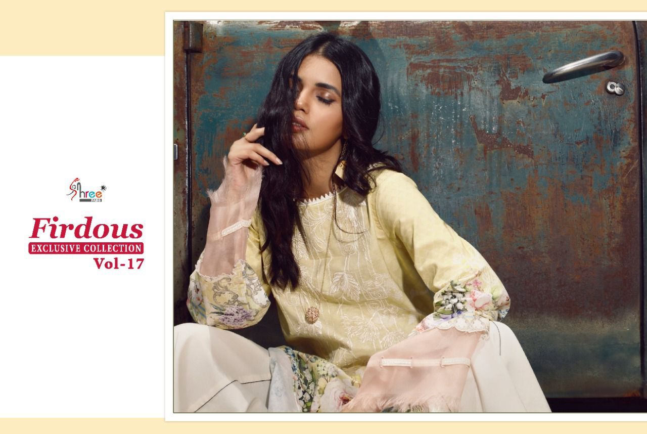 shree fab firdous exclusive collection vol 17  cotton attrective look salwar suit with cotton dupatta catalog