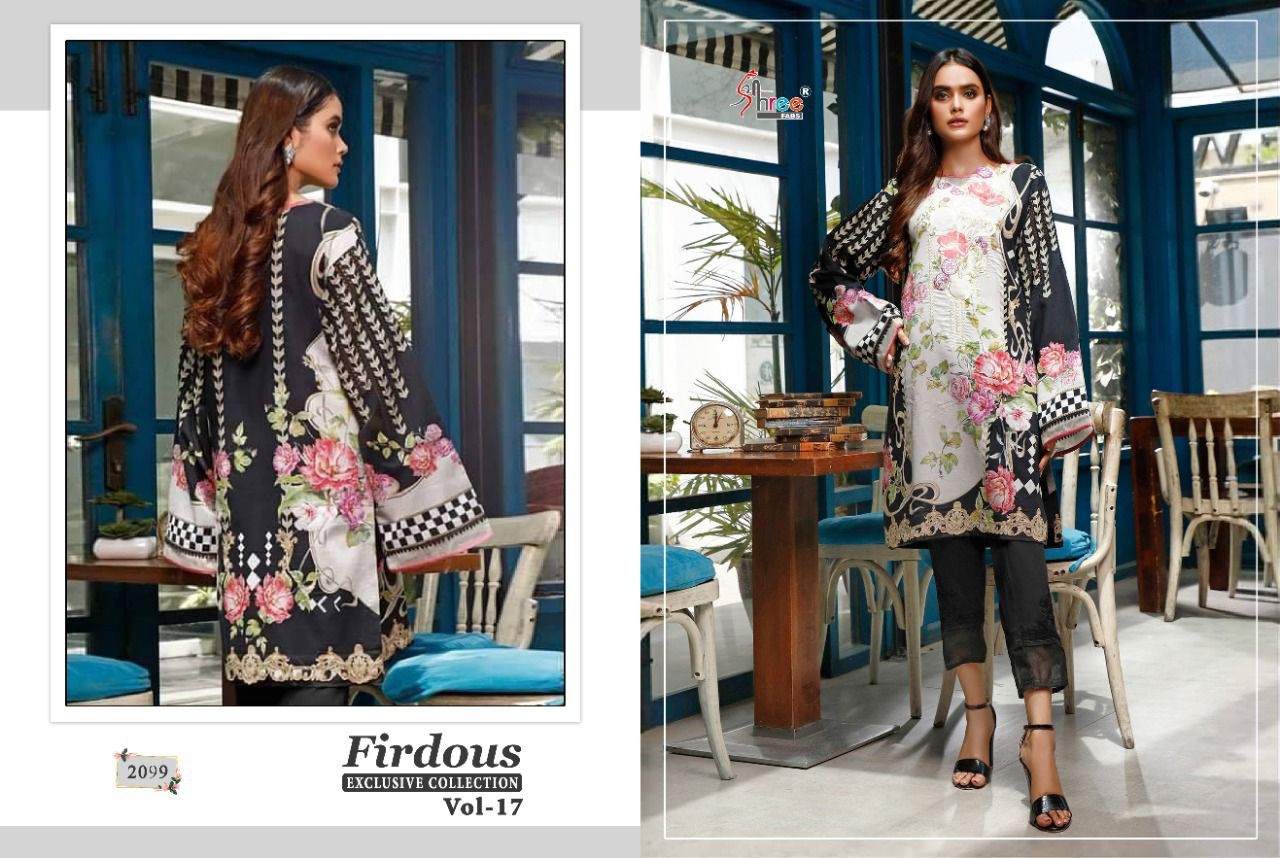 shree fab firdous exclusive collection vol 17  cotton attrective look salwar suit with cotton dupatta catalog