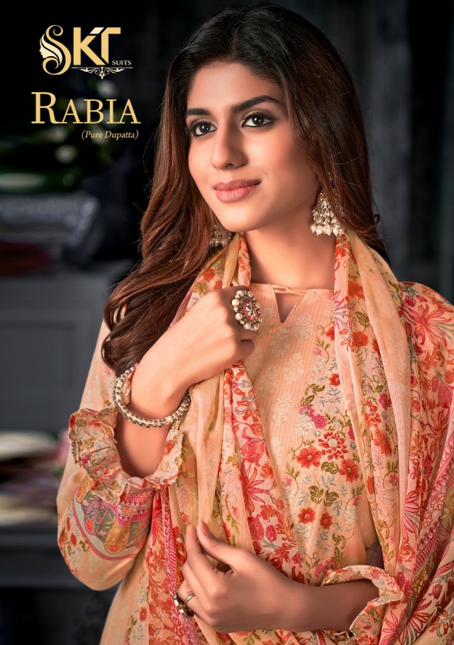 skt suits rabia cambric  exclusive print salwar suit catalog