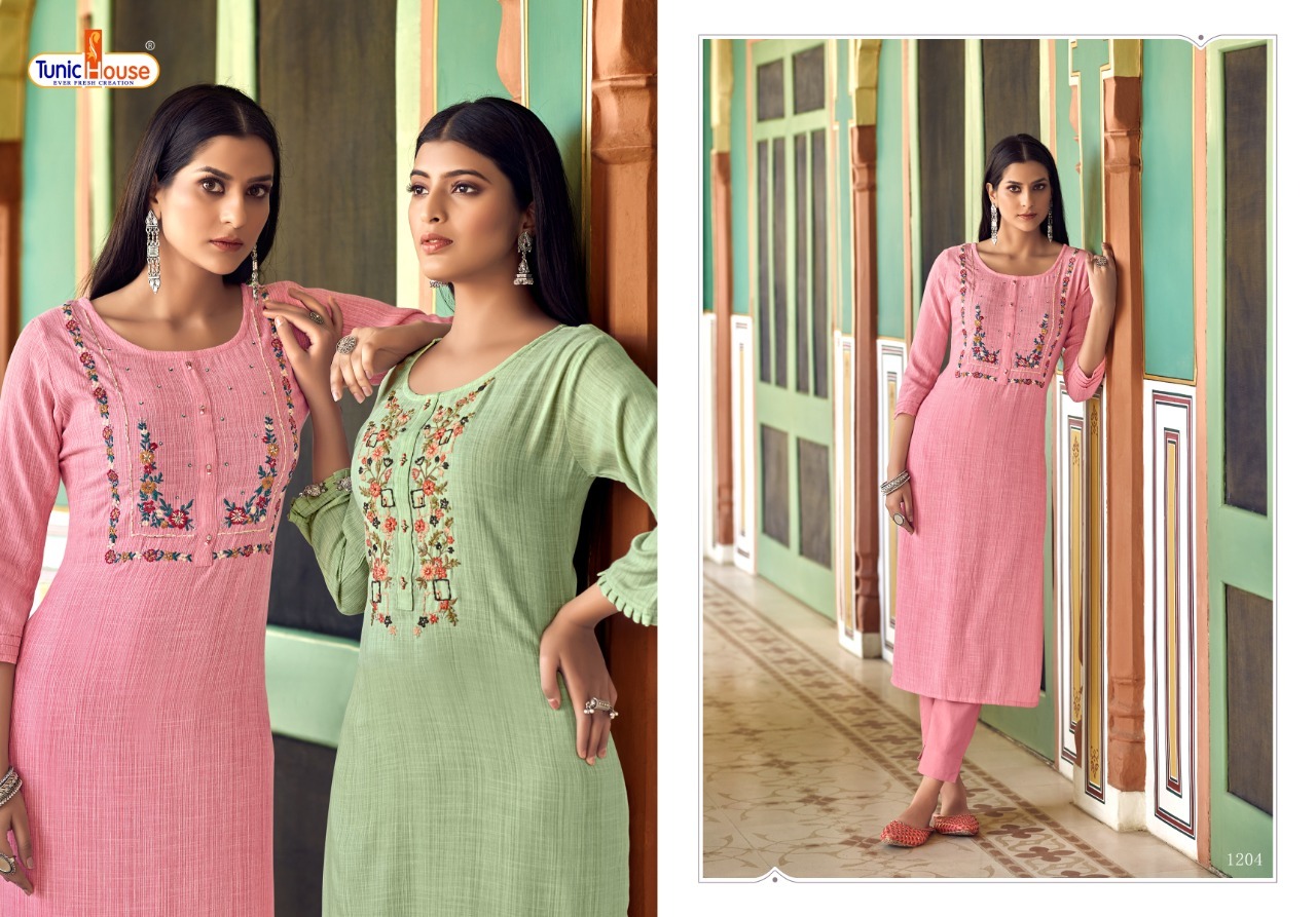 Tunic house cloud rayon graceful look kurti catalog