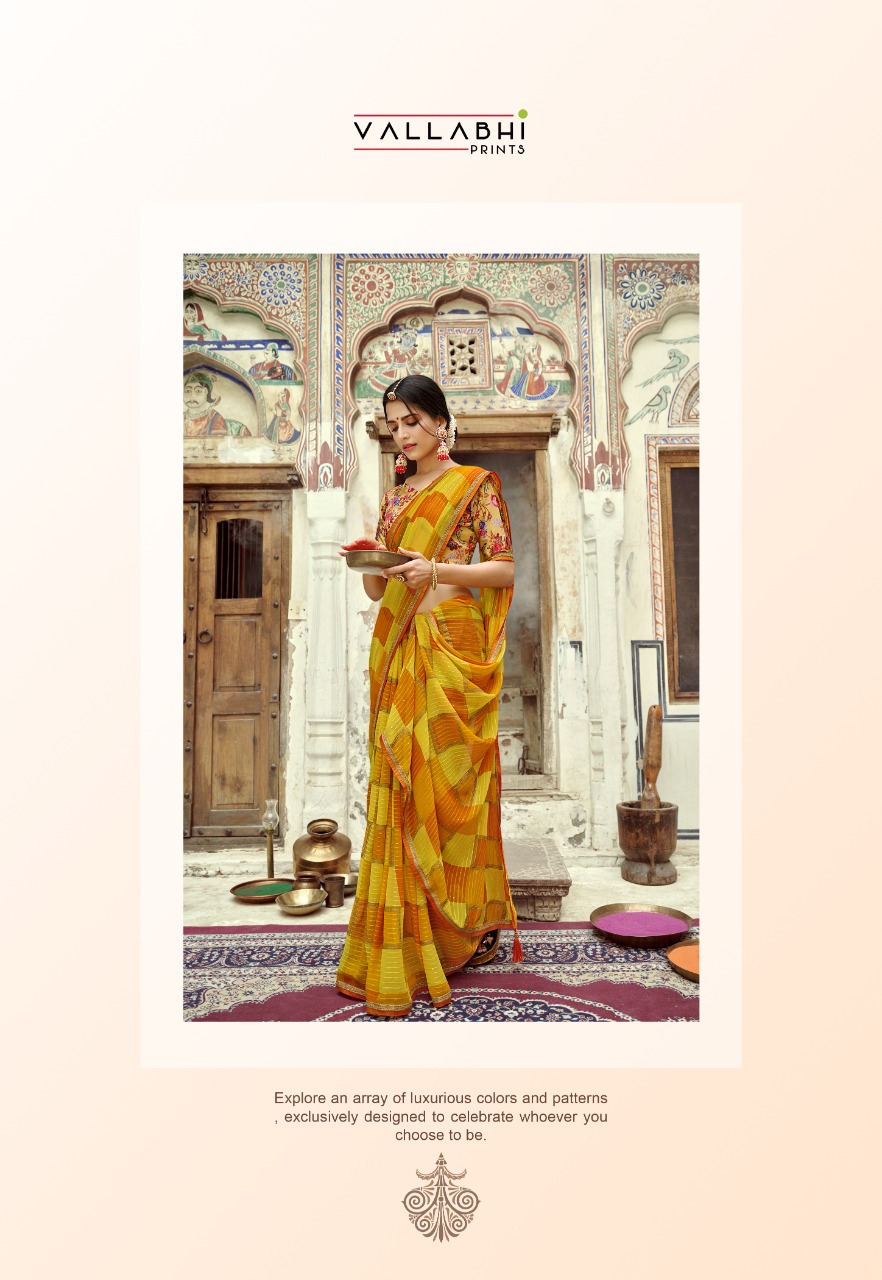 vallabhi print atrangi vol 2 georgette attractive look saree catalog