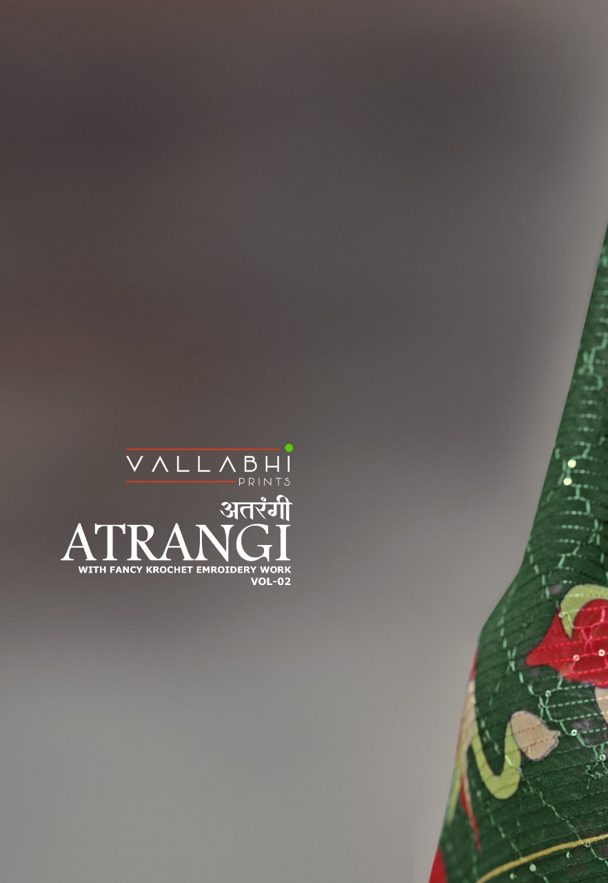 vallabhi print atrangi vol 2 georgette attractive look saree catalog