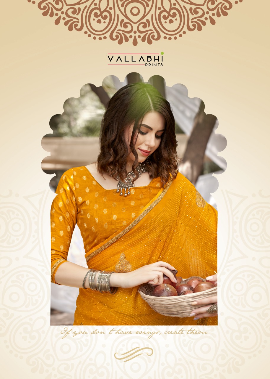 vallabhi print chaiya chaiya Krochet astonishing look saree catalog