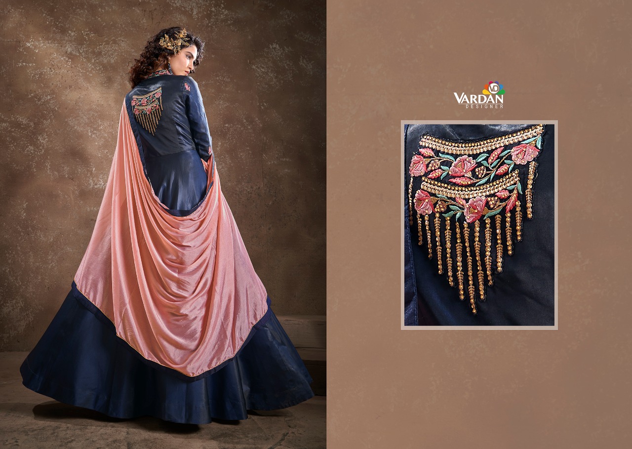 vardan designer apsara vol 1 silk festive look kurti with dupatta catalog