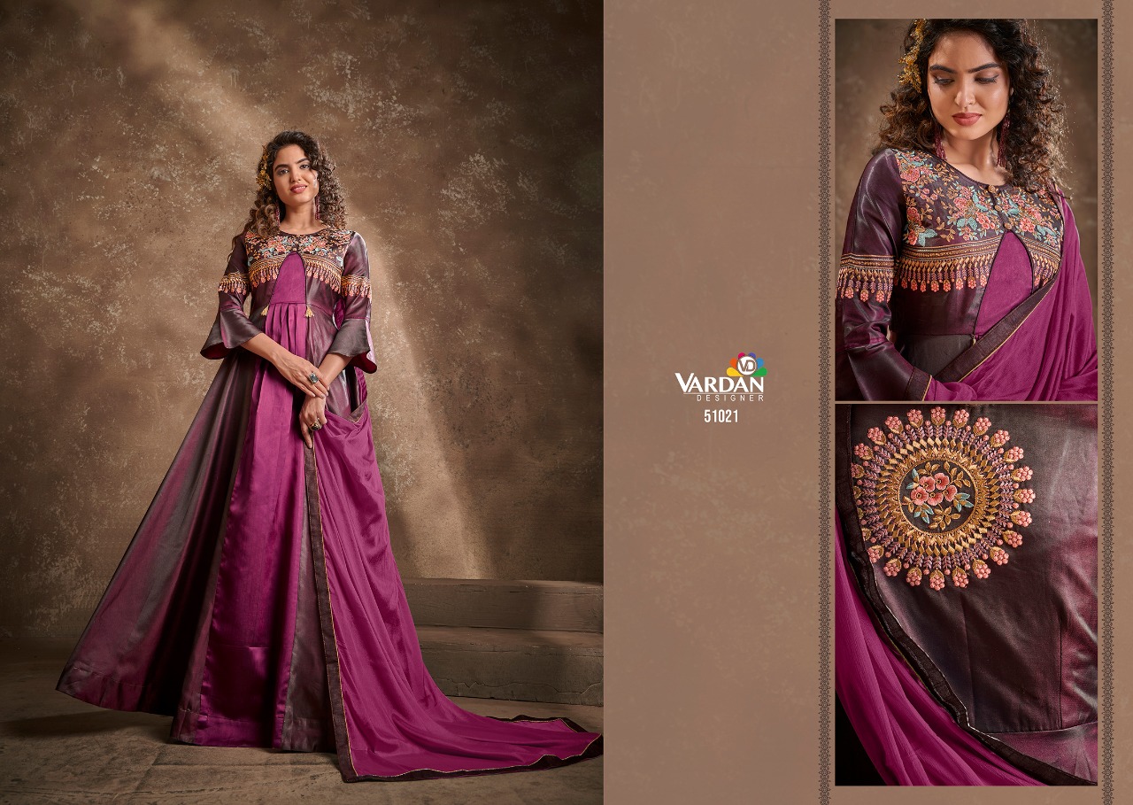 vardan designer apsara vol 1 silk festive look kurti with dupatta catalog