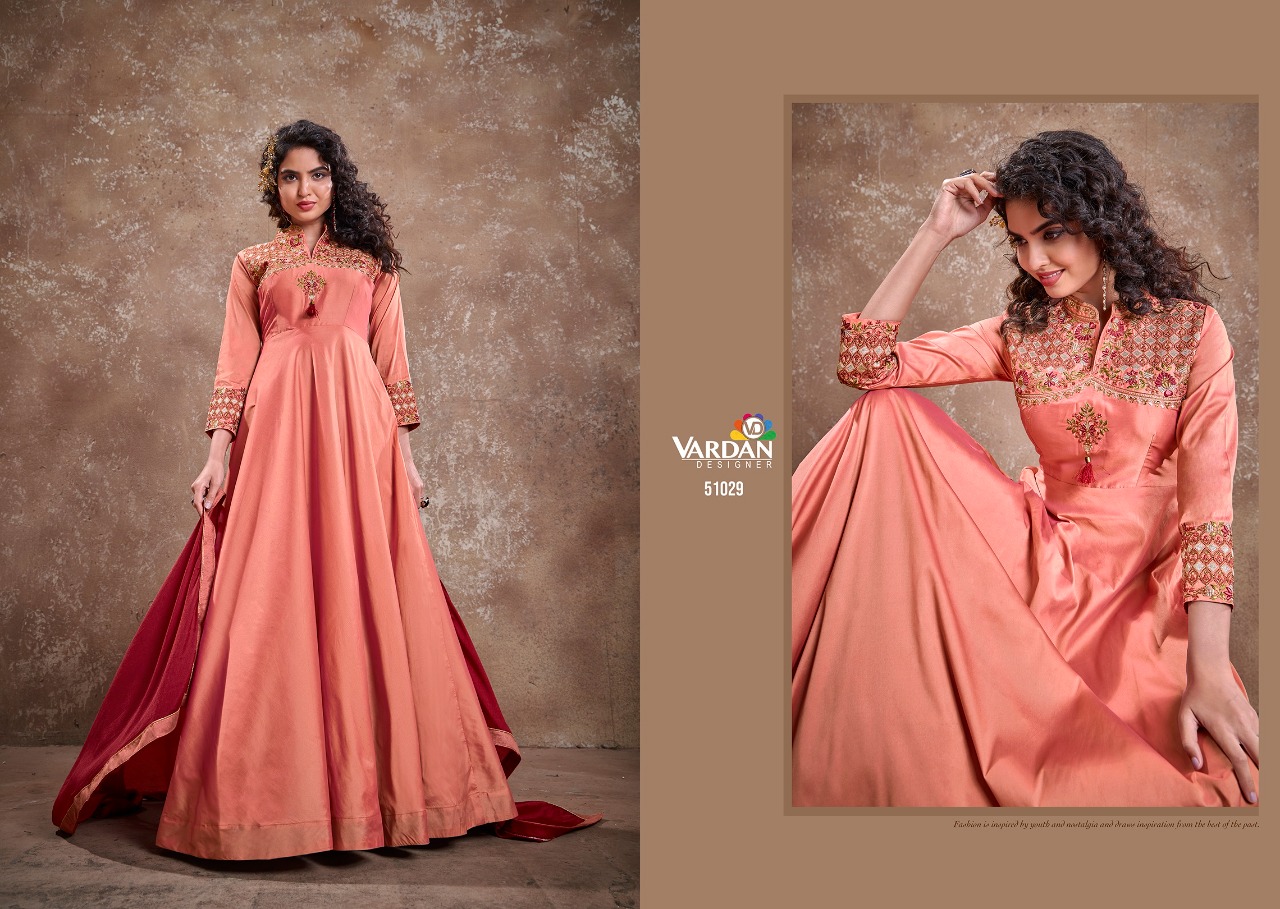 vardan designer apsara vol 2 silk innovative look kurti with dupatta catalog