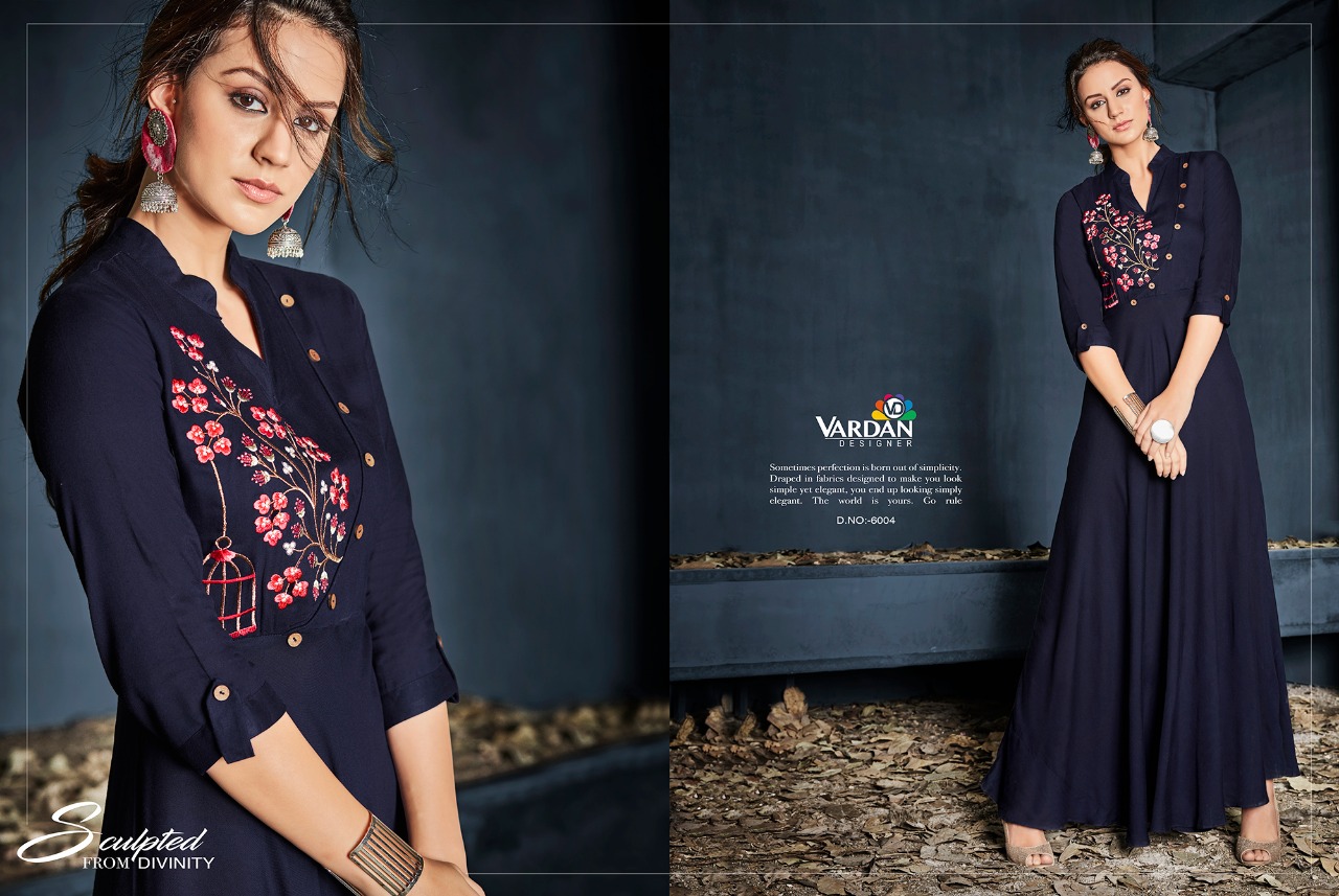 vardan designer gulnaz vol 1 rayon festive look kurti catalog