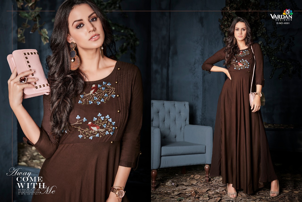 vardan designer gulnaz vol 1 rayon festive look kurti catalog