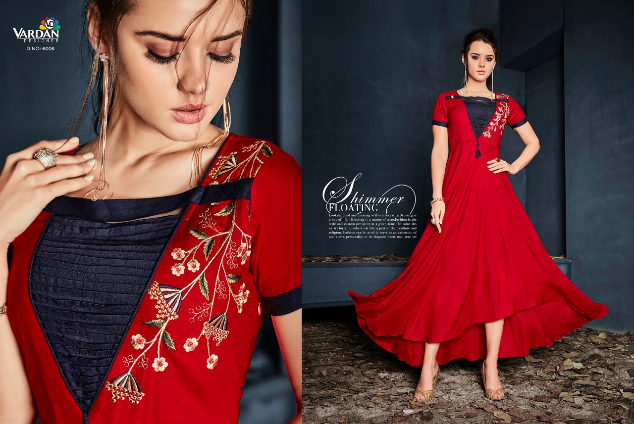 vardan designer gulnaz vol 1 rayon festive look kurti catalog