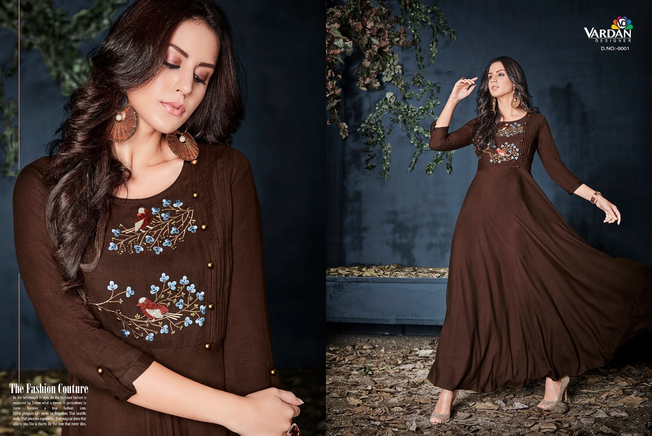 vardan designer gulnaz vol 1 rayon festive look kurti catalog