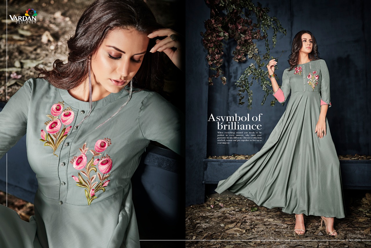 vardan designer gulnaz vol 1 rayon festive look kurti catalog