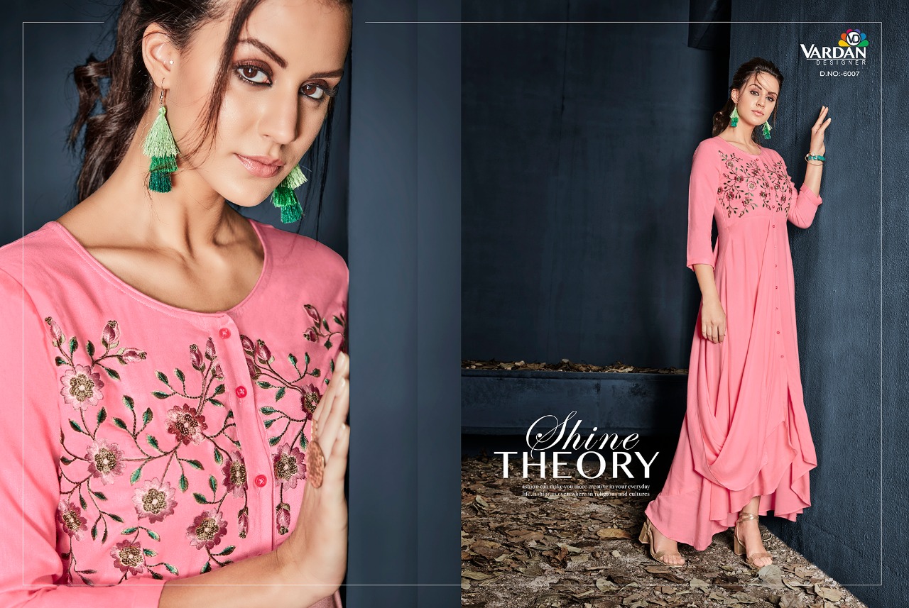 vardan designer gulnaz vol 1 rayon festive look kurti catalog