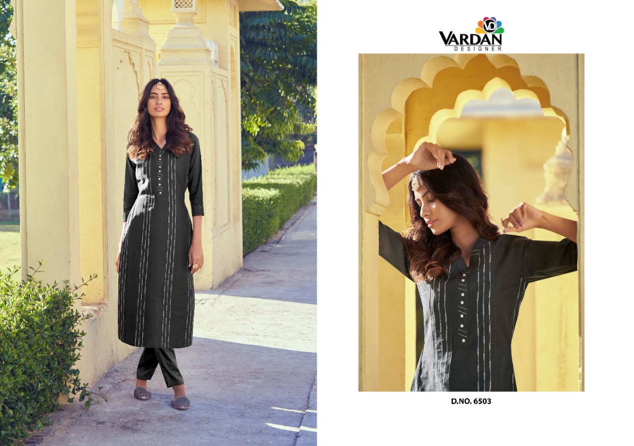 vardan designer raahat vol 1 silk attractive kurti catalog