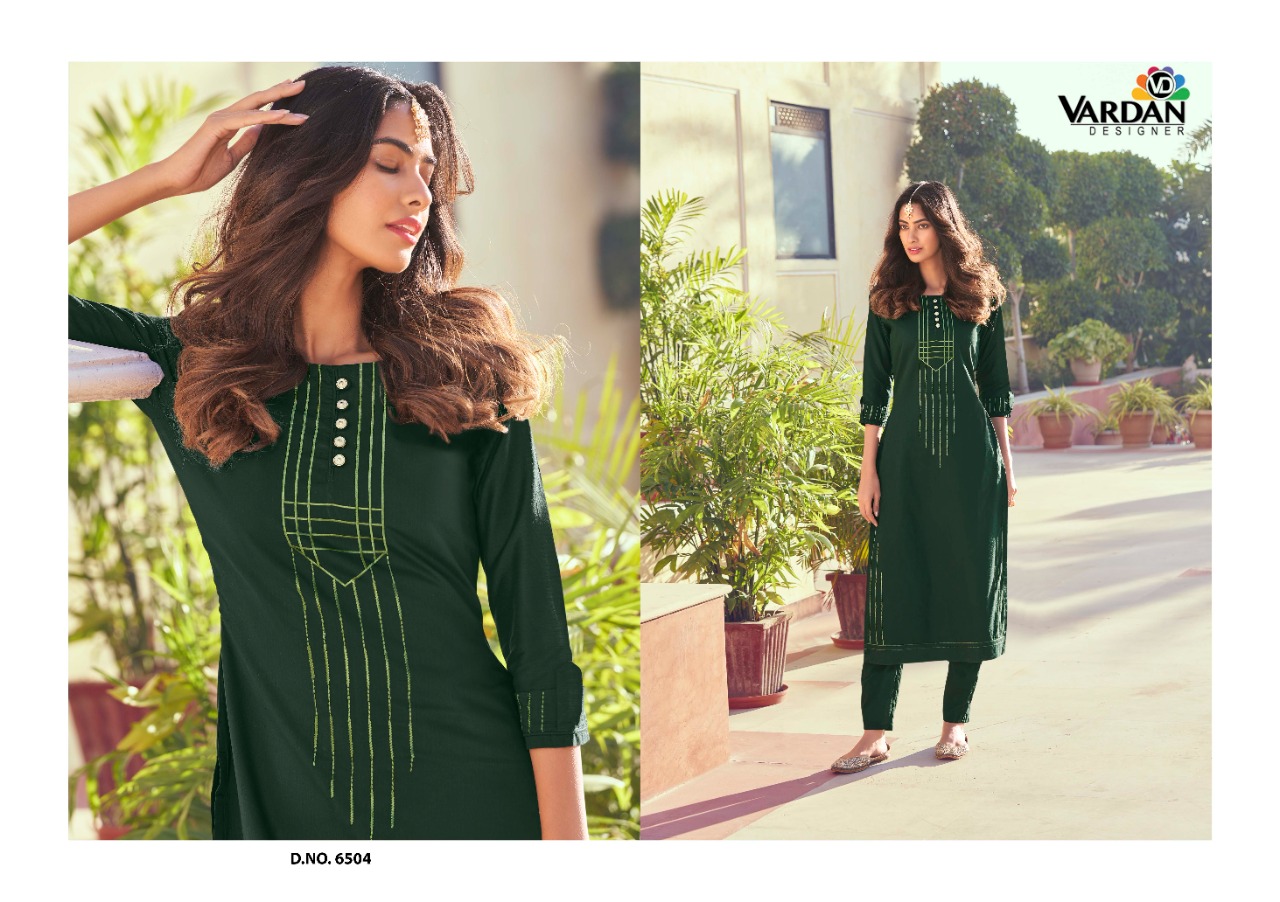 vardan designer raahat vol 1 silk attractive kurti catalog